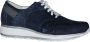 Durea Sneakers Dames Lage sneakers Damesschoenen Leer 6225 688 Pythonprint Blauw combi (42 5) - Thumbnail 1