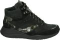 Durea 9755~K~~~~~~~~~~~~~~~~~~~~~~~~ Hoge sneakers Veterlaarzen Dames veterschoenen Dames sneakersHalf-hoge schoenen Zwart - Zwart