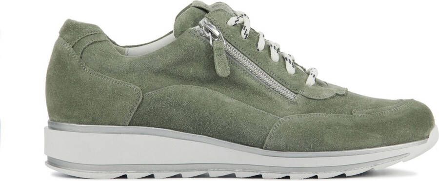 Durea Sneakers Dames Lage sneakers Damesschoenen Suède 6263 688 Groen