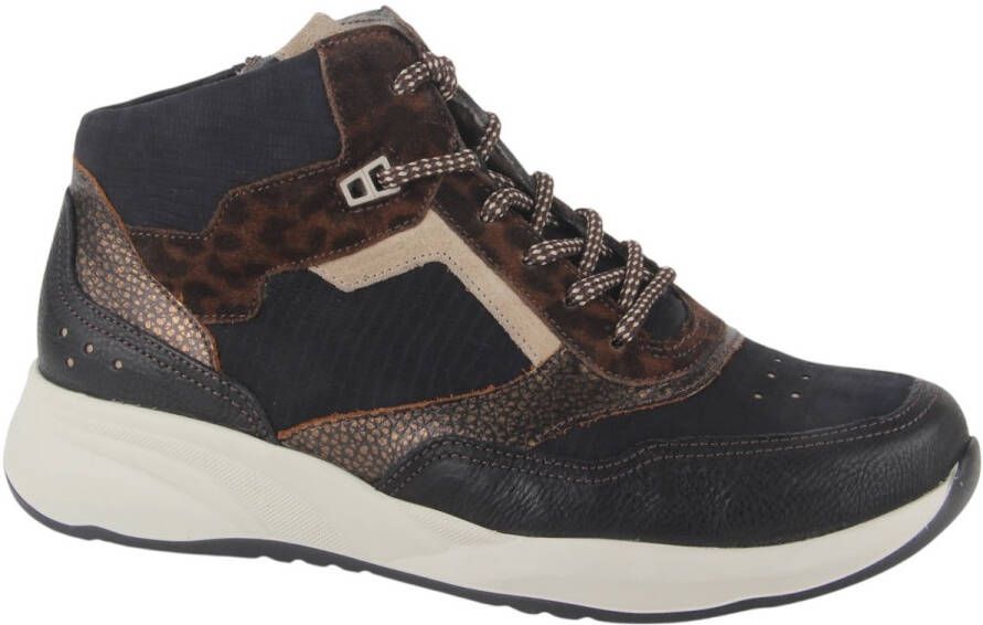 Durea Veterboot 9778 608 1177 Wijdte K Zwart Blauw Combi