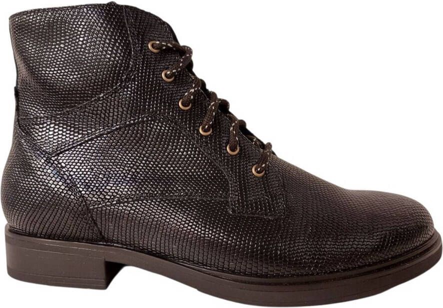 Durea Veterboot 9832 835 1839 Zwart print wijdte H