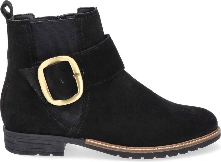 Durea Zwarte Enkellaarsjes Wijdte H Schoenen