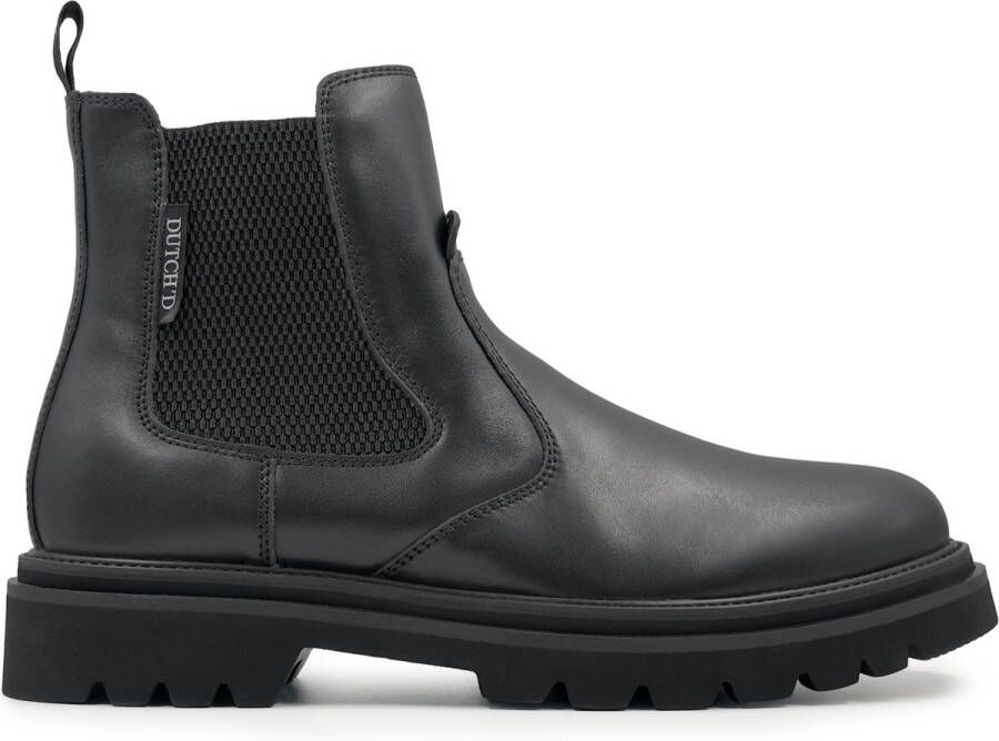 DUTCH'D Chelsea Boot RAW Zwart Luxe Nappa Leer