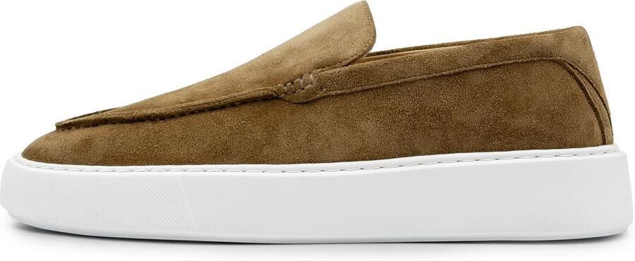 DUTCH'D Loafers Instapper Licht Bruin Luxe Sportief Suede leer Atmos
