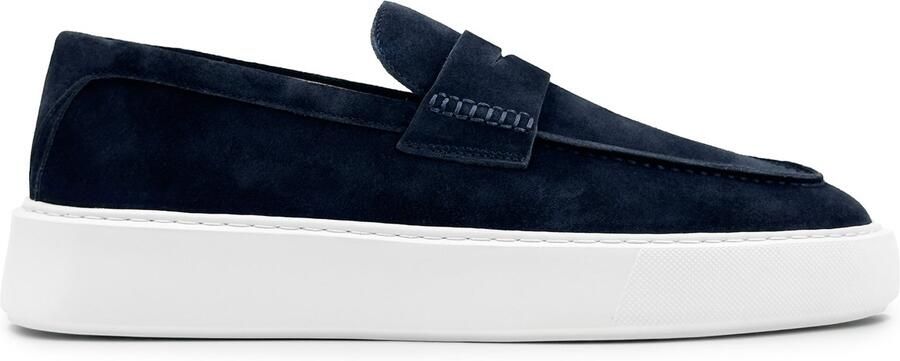 DUTCH'D Loafers Instapper Navy Blauw Luxe Sportief Suede leer Atmos ERA