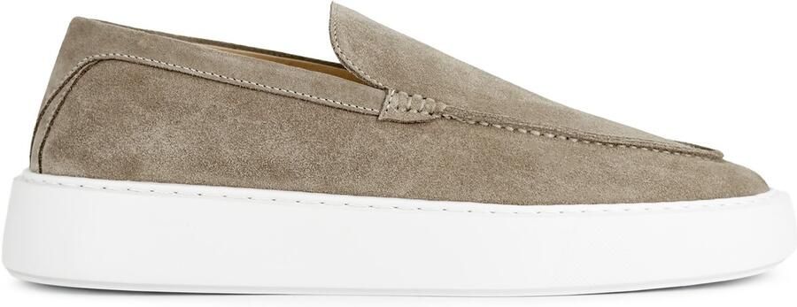 DUTCH'D Loafers Instapper Steen Grijs Luxe Sportief Suede leer Atmos