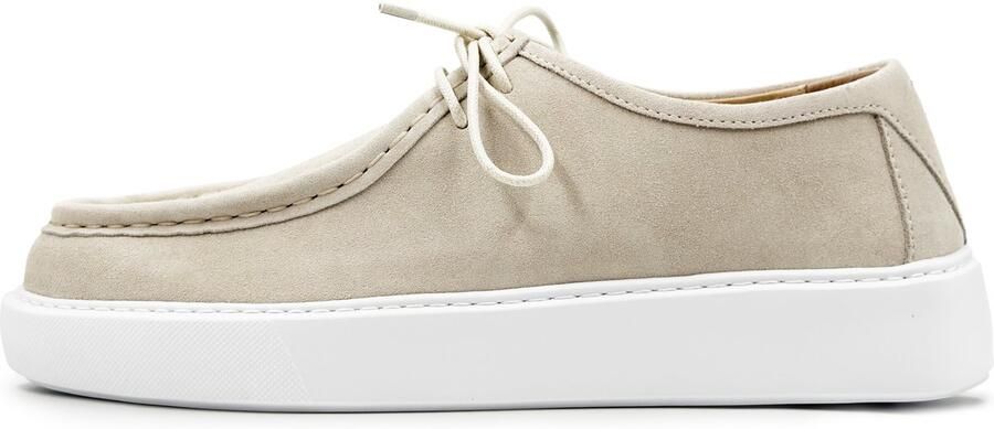 DUTCH'D Loafers Instapper Zand Beige Luxe Sportief Suede leer Atmos Aura