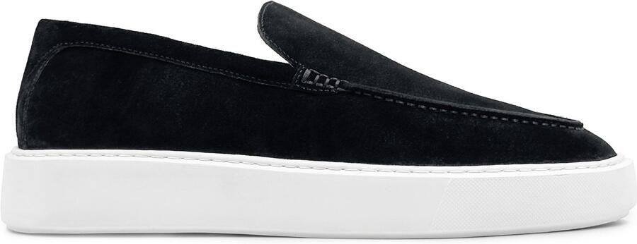DUTCH'D Loafers Instapper Zwart Luxe Sportief Suede leer Atmos
