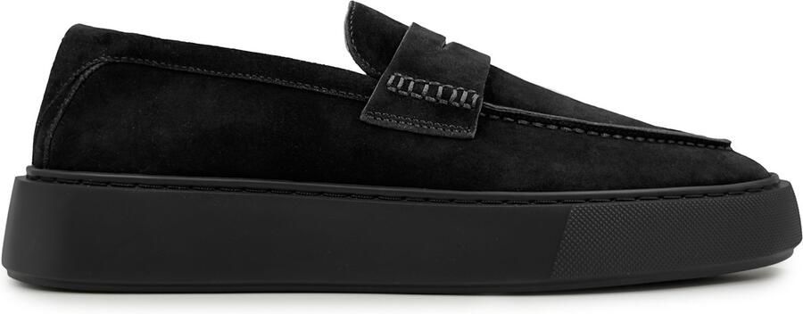 DUTCH'D Loafers Instapper Zwart op Zwart Luxe Sportief Suede leer Atmos ERA
