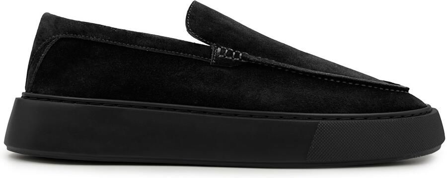 DUTCH'D Loafers Instapper Zwart op Zwart Luxe Sportief Suede leer Atmos