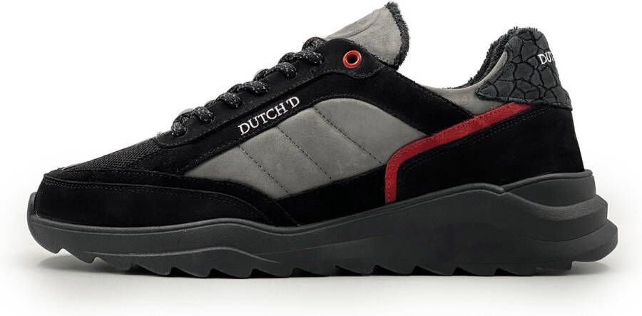 Dutch&apos;D Elements Zwart Leer Lage sneakers Heren - Foto 3