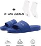 DUTCH'D Rubberen slipper + Gratis koffie thee mok TWV € 14 95 Tijdelijk! Blauw anti slip Comfortabel Dubbele maten unisex Heren Badslipper Slippers Badslippers - Thumbnail 3