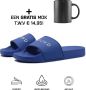 DUTCH'D Rubberen slipper + Gratis koffie thee mok TWV € 14 95 Tijdelijk! Blauw anti slip Comfortabel Dubbele maten unisex Heren Badslipper Slippers Badslippers - Thumbnail 2