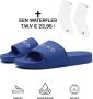 DUTCH'D Rubberen slipper + Gratis koffie thee mok TWV € 14 95 Tijdelijk! Blauw anti slip Comfortabel Dubbele maten unisex Heren Badslipper Slippers Badslippers - Thumbnail 6