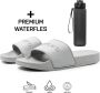 DUTCH'D Rubberen slipper + Gratis koffie thee mok TWV € 14 95 Tijdelijk! Grijs anti slip Comfortabel Dubbele maten unisex Heren Badslippers Slippers Badslippers - Thumbnail 4