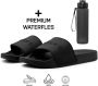 DUTCH'D Rubberen slipper + GRATIS 2 paar Sport Sokken t.w.v € 13 95 Sloffen Logo slides zwart anti slip badslippers Comfortabel Dubbele maten Nederlands merk unisex Slipper - Thumbnail 9