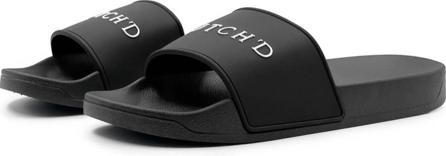 DUTCH'D Rubberen slipper zwart wit anti slip Comfortabel Dubbele maten unisex