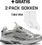 DUTCH'D Sneaker + Gratis 2 paar sokken Silver Arena - Thumbnail 3