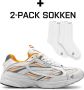 DUTCH'D Sneakers met Waterfles cadeau! Sneakers Sneakers Unisex Model: White Orange Arena schoenen - Thumbnail 7