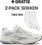 DUTCH'D Sneaker + Gratis 2 paar sokken White Silver Arena - Thumbnail 5