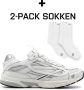 DUTCH'D Sneaker + Gratis 2 paar sokken White Silver Arena - Thumbnail 1
