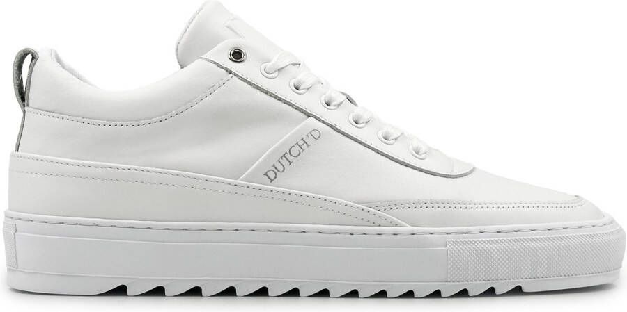 DUTCH'D Sneaker Wit Luxe Sportief Nappa Leer Myth