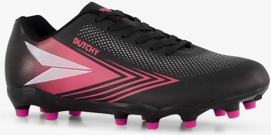 Dutchy Aura MG dames voetbalschoenen zwart roze Uitneembare zool