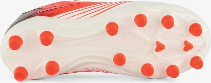 Dutchy Aura MG kinder voetbalschoenen wit oranje Uitneembare zool