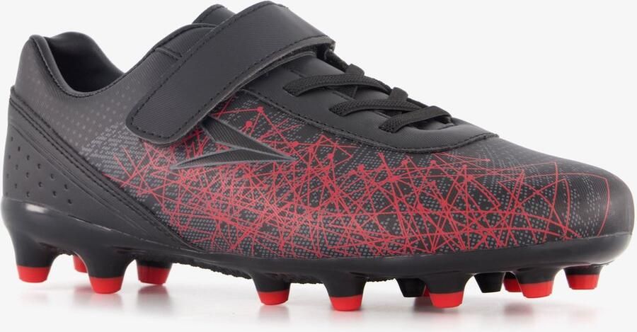 Dutchy Elevate FG kinder voetbalschoenen zwart rood Uitneembare zool