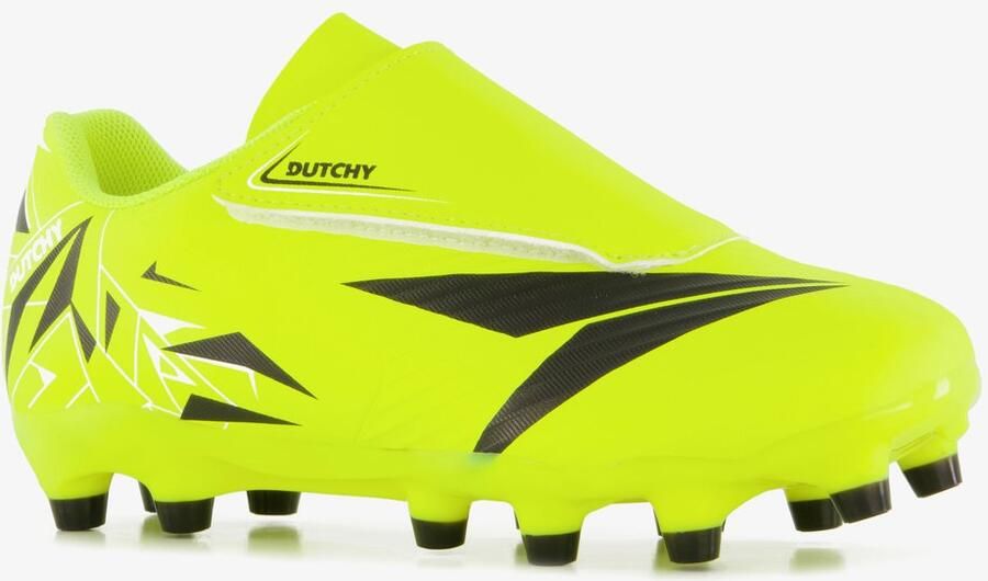 Dutchy FG kinder voetbalschoenen geel zwart Uitneembare zool