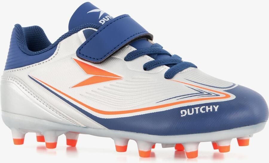 Dutchy FG kinder voetbalschoenen grijs blauw Uitneembare zool
