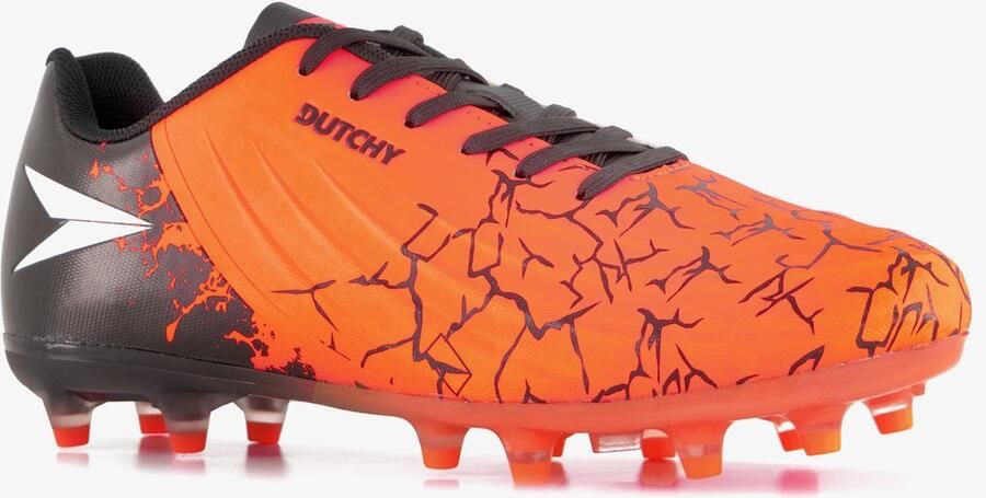 Dutchy FG kinder voetbalschoenen oranje zwart Uitneembare zool
