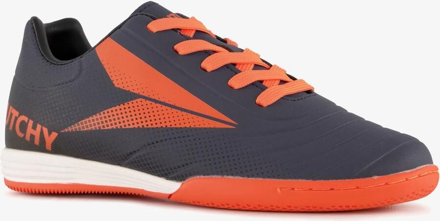 Dutchy IC kinder zaalvoetbalschoenen blauw oranje Uitneembare zool