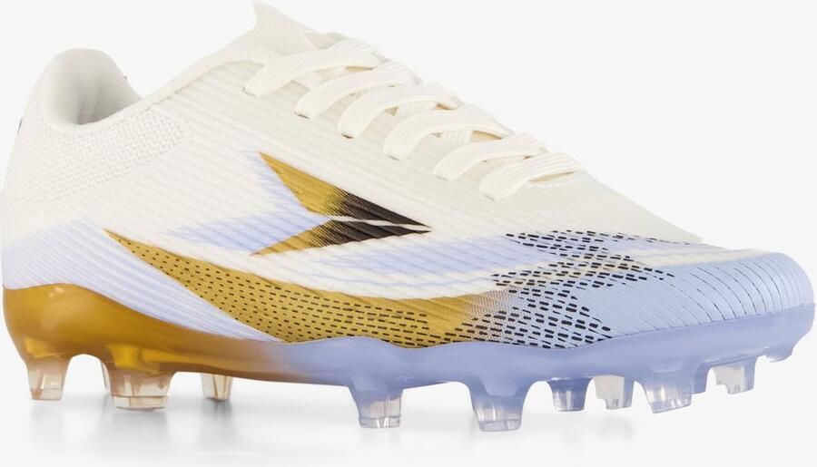 Dutchy Ultimate kinder voetbalschoenen FG wit goud Uitneembare zool