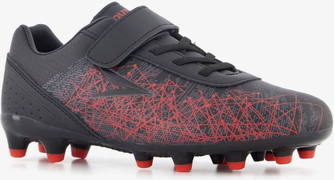 Dutchy Elevate FG kinder voetbalschoenen zwart rood Uitneembare zool