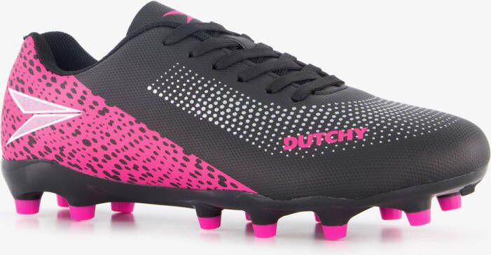 Dutchy FG dames voetbalschoenen zwart roze Uitneembare zool