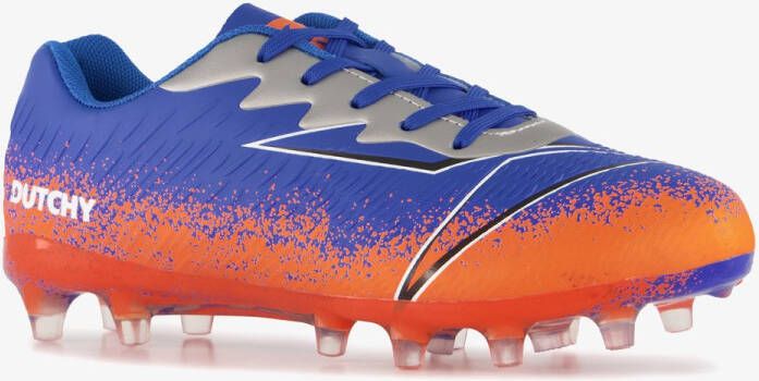 Dutchy FG kinder Voetbalschoenen blauw oranje Uitneembare zool