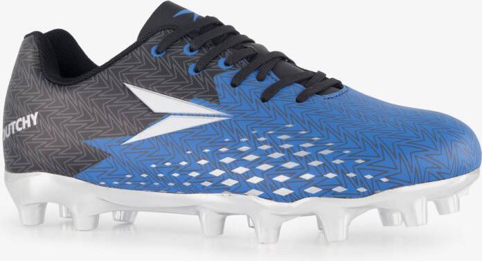 Dutchy FG kinder voetbalschoenen zwart blauw Uitneembare zool
