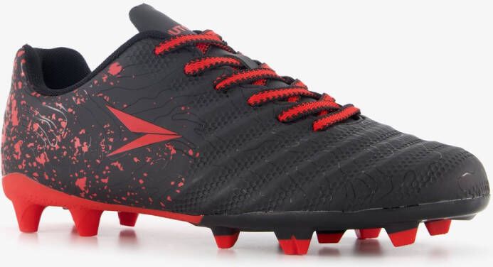 Dutchy Glide FG kinder voetbalschoenen zwart rood Uitneembare zool