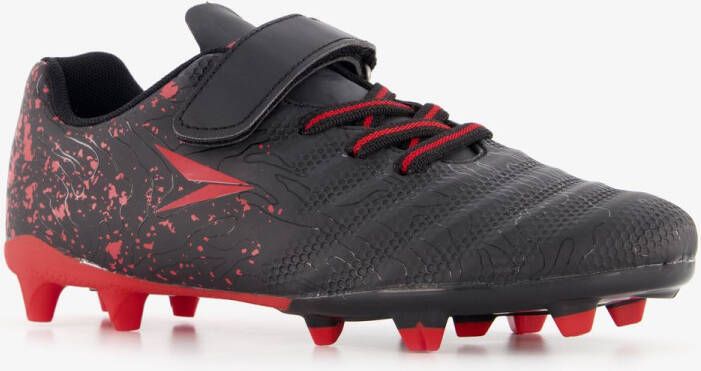 Dutchy Glide FG kinder voetbalschoenen zwart rood Uitneembare zool