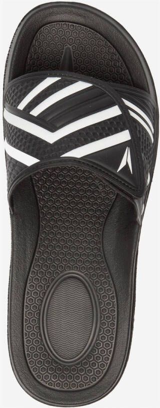 Dutchy heren badslippers met klittenband Zwart