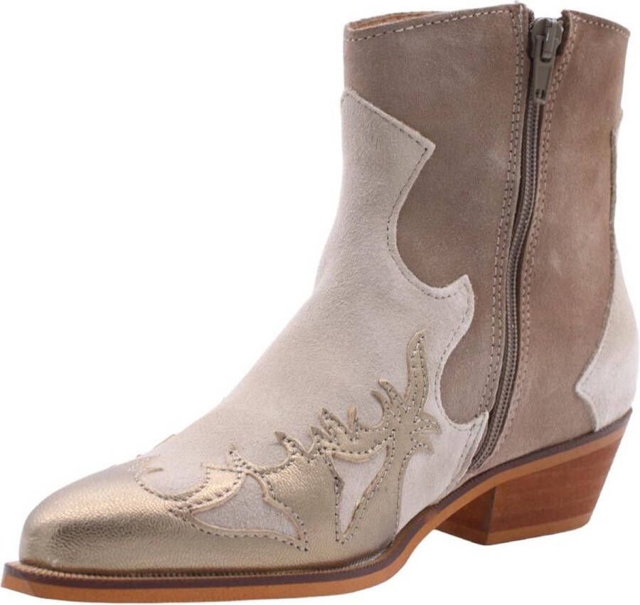 Dwrs Western Charme Cowboy Laarzen Beige Dames - Foto 2