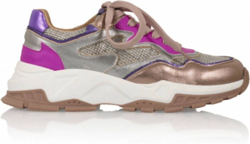 Dwrs CHESTER Steel Fuchsia Dames Sneaker B10649