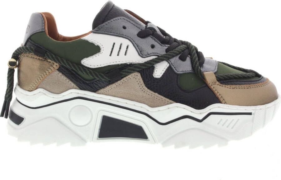 Dwrs Dames Sneakers Jupiter Army smoke Donker Groen