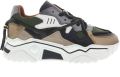 Dwrs Dames Sneakers Jupiter Army smoke Donker Groen - Groen