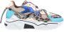 DWRS Jupiter leopard chunky leren sneakers zand aqua - Thumbnail 2