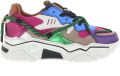 DWRS LABEL JUPITER Pink Dark green Roze Leer Lage sneakers Dames - Roze