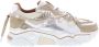 DWRS JUPITER snake chunky leren sneakers zand champagne - Thumbnail 2