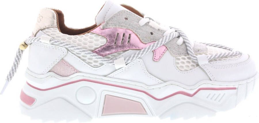 Dwrs Dames Sneakers Jupiter White pink Wit