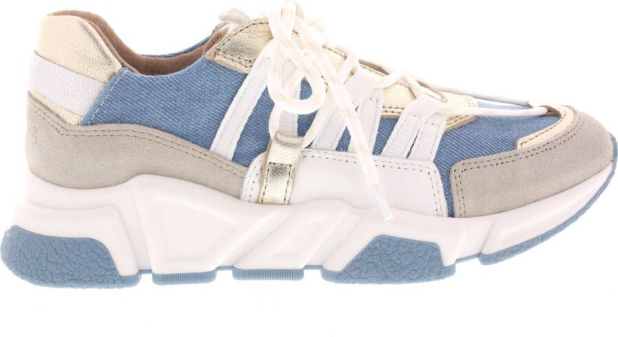 Dwrs Dames Sneakers Los Angeles Denim Champagne je Jeansblauw